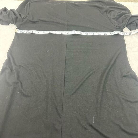 Cupio Women's Size M Criss Cross Vneck Black Dress Stretchy Casual Basic - Picture 8 of 9